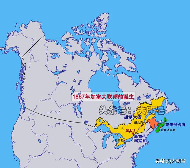 购入鲁帕特地区和西北领地1869年3月,刚刚诞生不久的加拿大联邦与英国