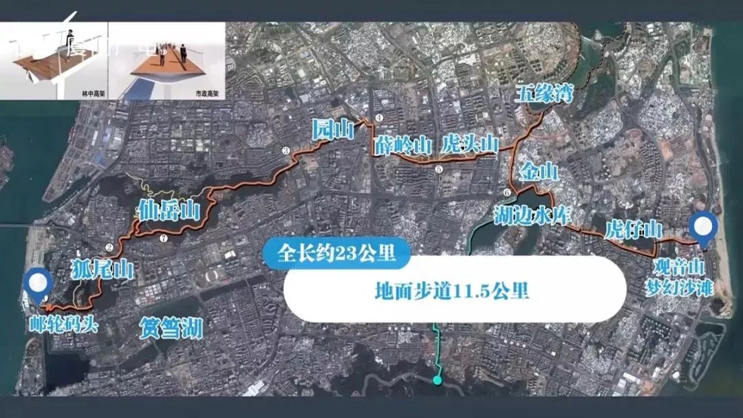 厦门健康步道即将建成!空中步道,樱花谷,时间就在