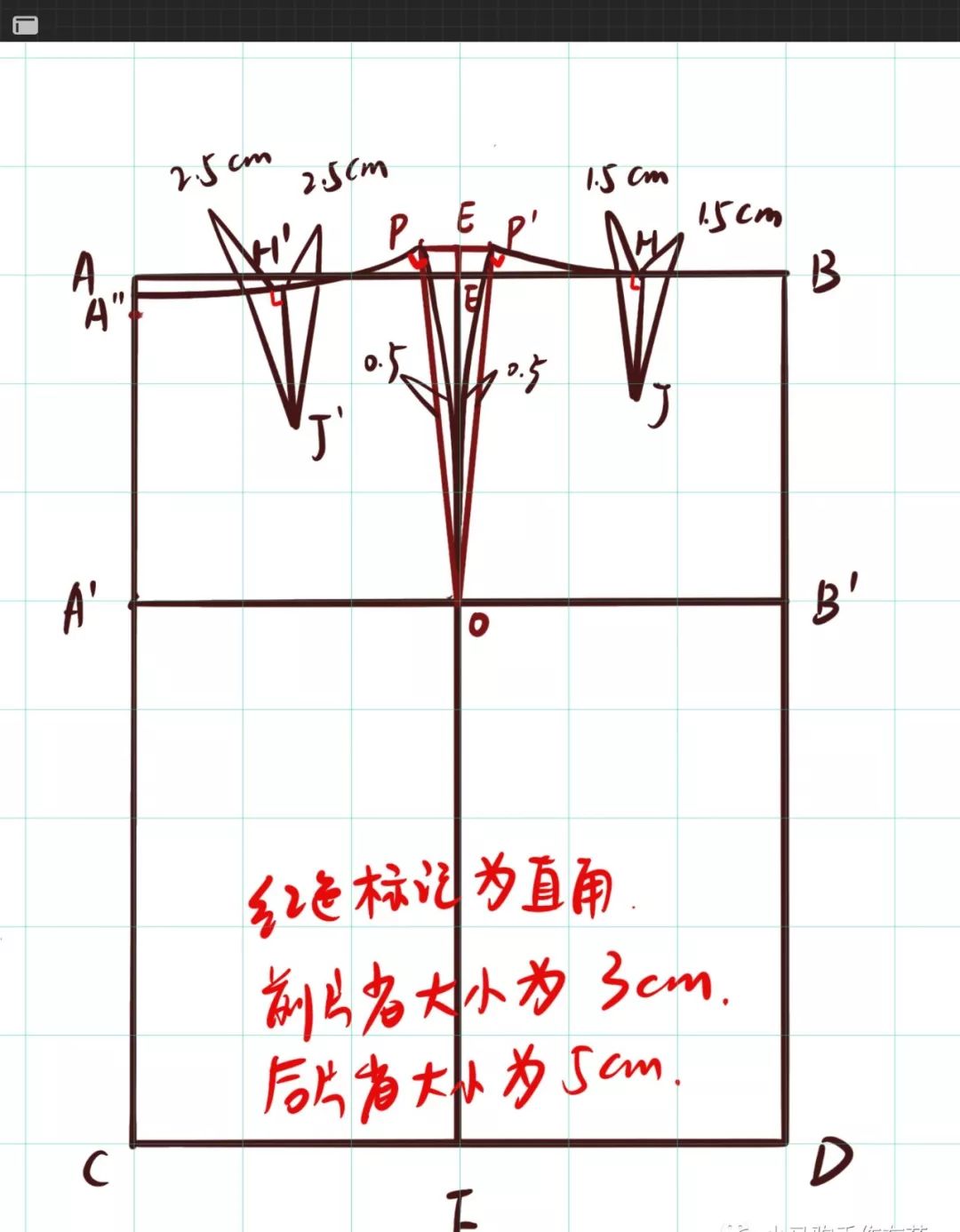 优雅麂皮波浪裙的纸样画法