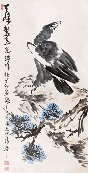 李苦禅 画鹰