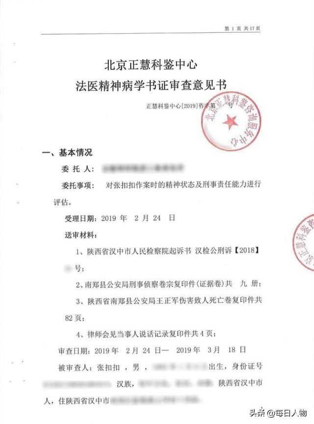 法医精神病学书证审查意见书/图源自网络