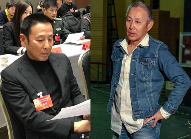 一代男神陈道明和濮存昕同框,两人都已头发花白,陈道明苍老明显