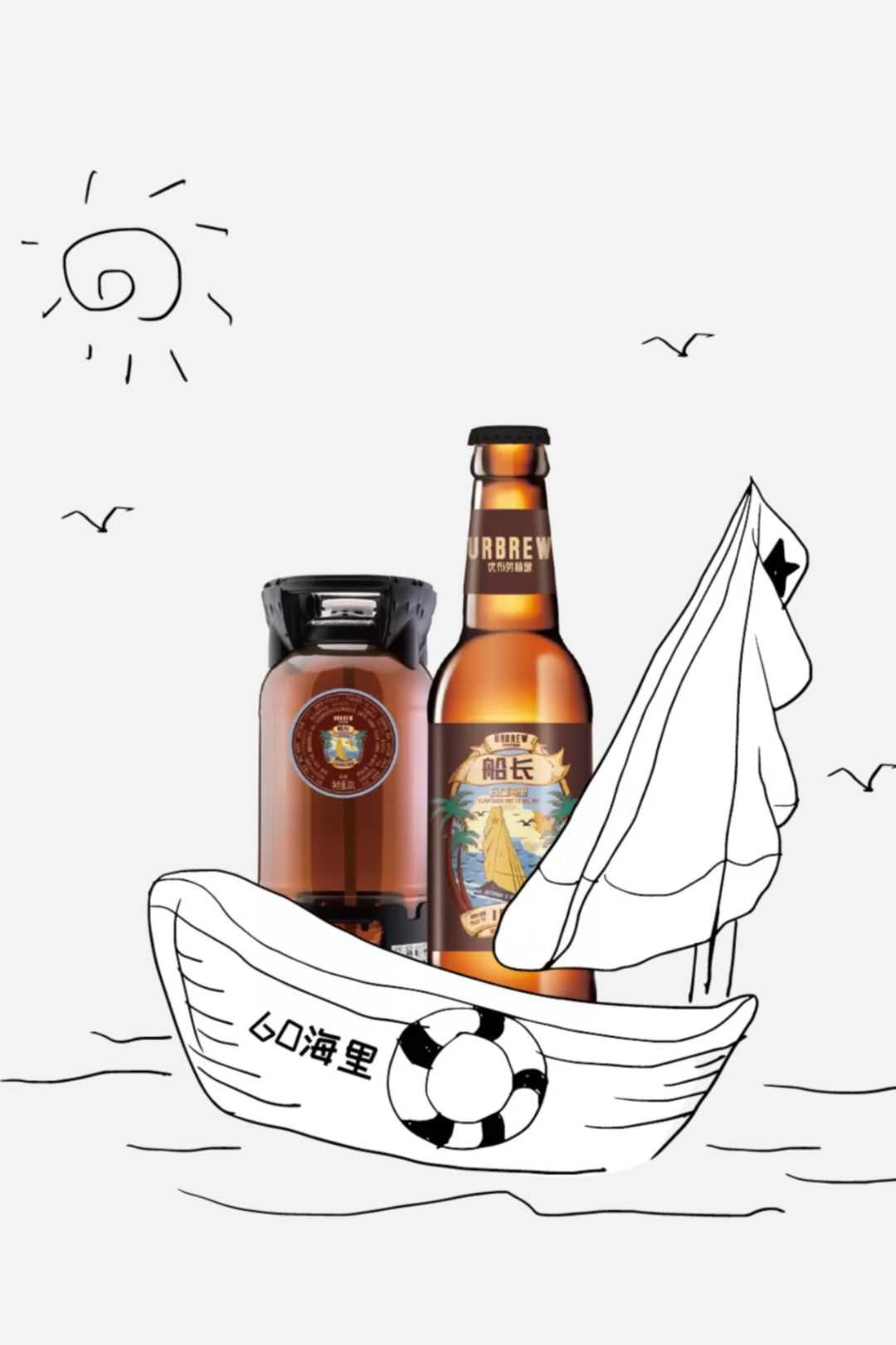 l 优布劳船长浑浊ipa(40海里)captain hazy ipa(40 n miles)预定可