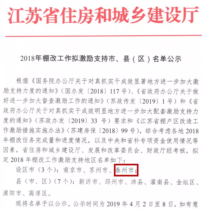 微靖江老城改造省里文件支持靖江棚改