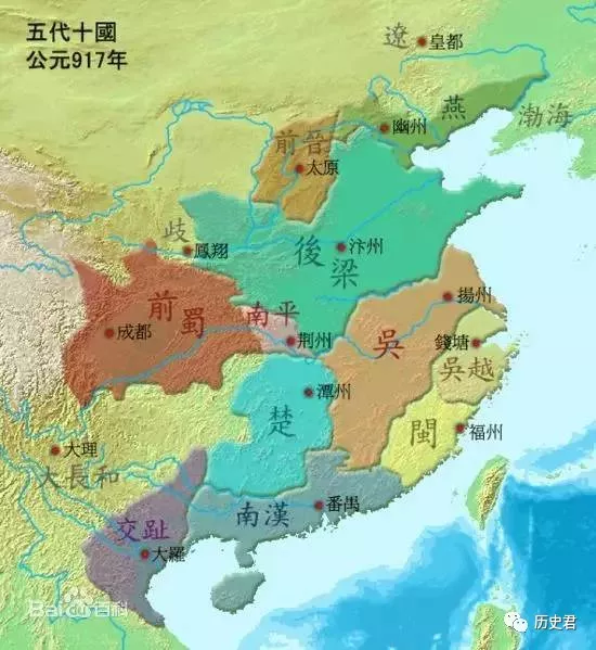 中国有个特殊时期叫 五代十国 ,知道你的家乡属