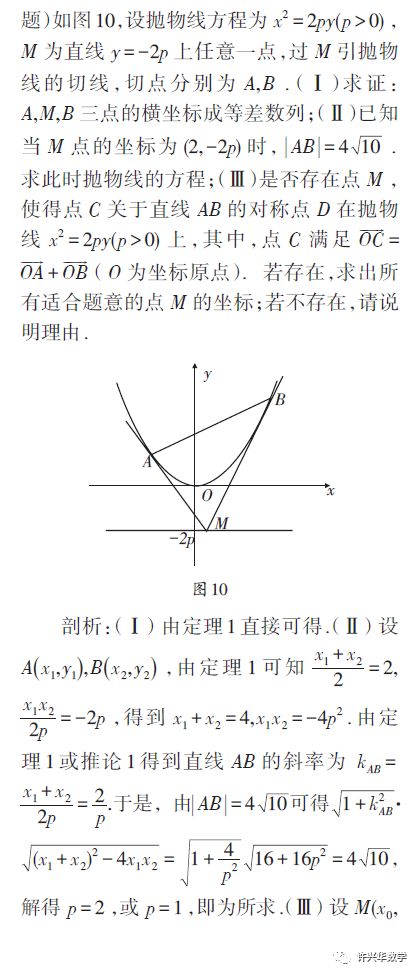 高考数学研究:阿基米德三角形的性质