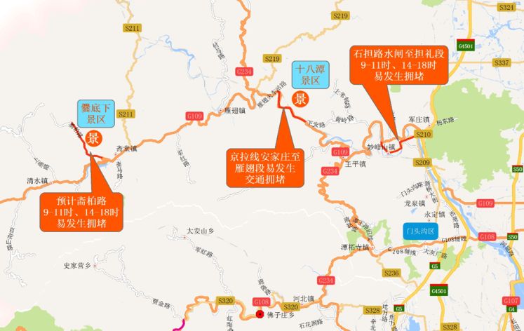 门头沟景区路线图6.昌平区十三陵景区.十三陵景区图昌平景区路线图7.