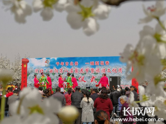 保定曲阳县第八届梨花节暨旅游文化周开幕 北岳