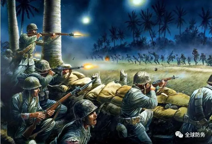 太平洋战争中美军经常要面对日军的集群刺刀冲锋