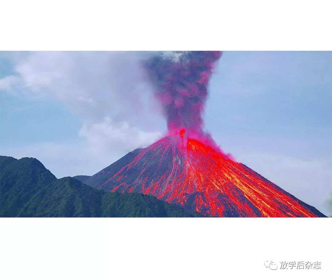 火山爆发示意图