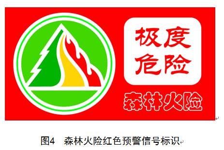 5 森林火险红色预警信号表示:未来一天至数天预警区域森林火险等级为