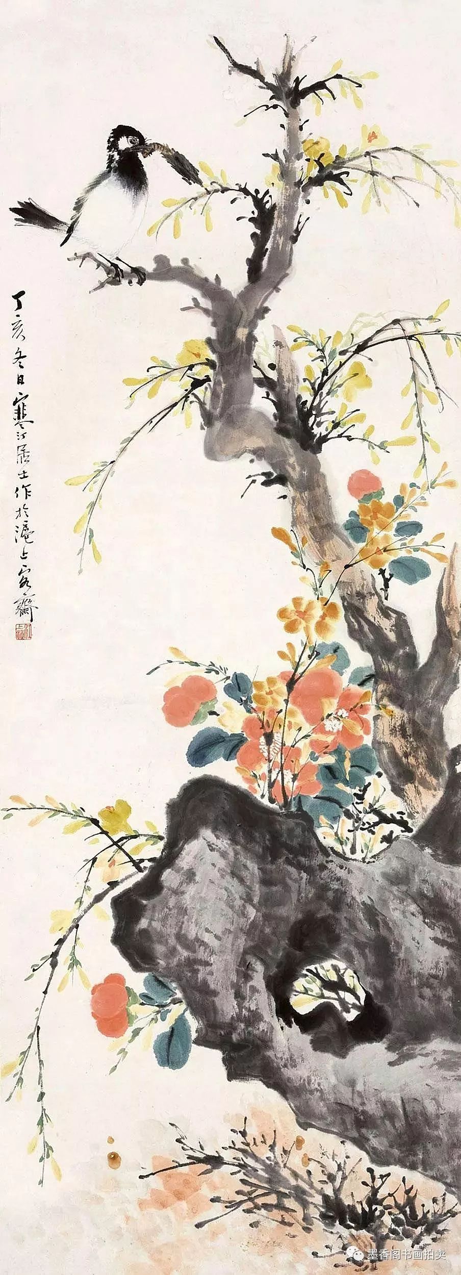 灿灿黄花凌寒开!国画中的迎春与连翘