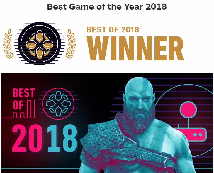 2018年八大大權勢巨擘遊戲獎項出爐 《戰神》五獲最佳完勝《荒漠大大鏢客2》 未分類 第6張