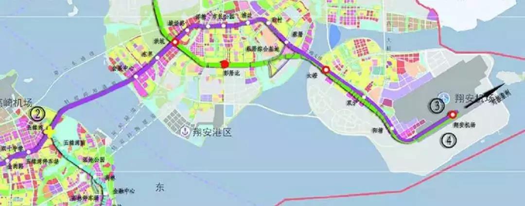 地铁3/4号线翔安区走向