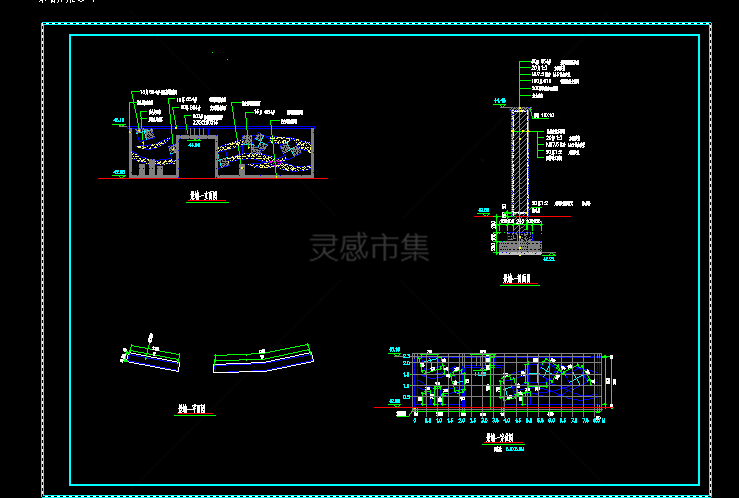 最全景墙细部大样合集(含景墙 围墙 挡墙)