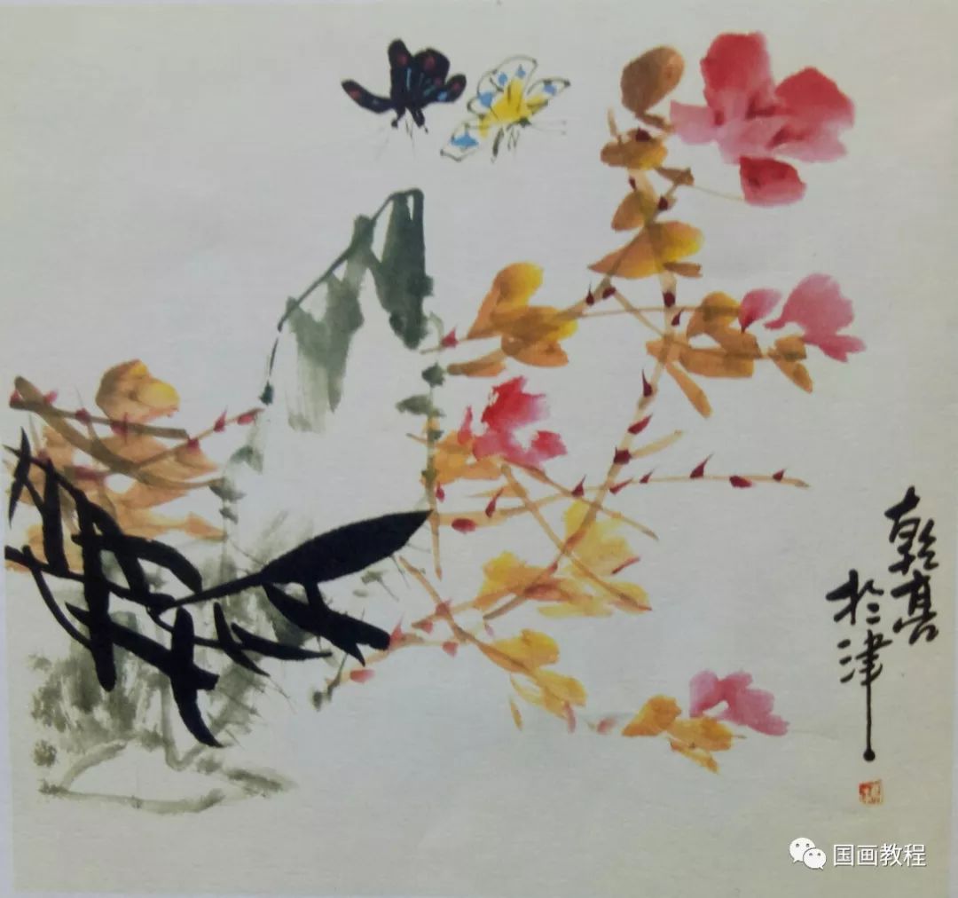 国画教程徐湛写意花鸟画教程蝴蝶画法