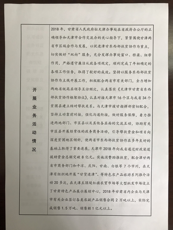 2018年甘肃省人民政府驻天津办事处事业单位