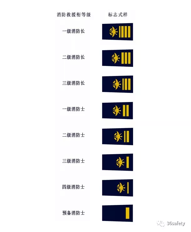 消防英文:中华人民共和国消防救援衔标志