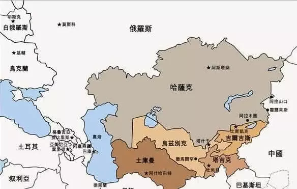 中亚五国gdp_中亚五国地图