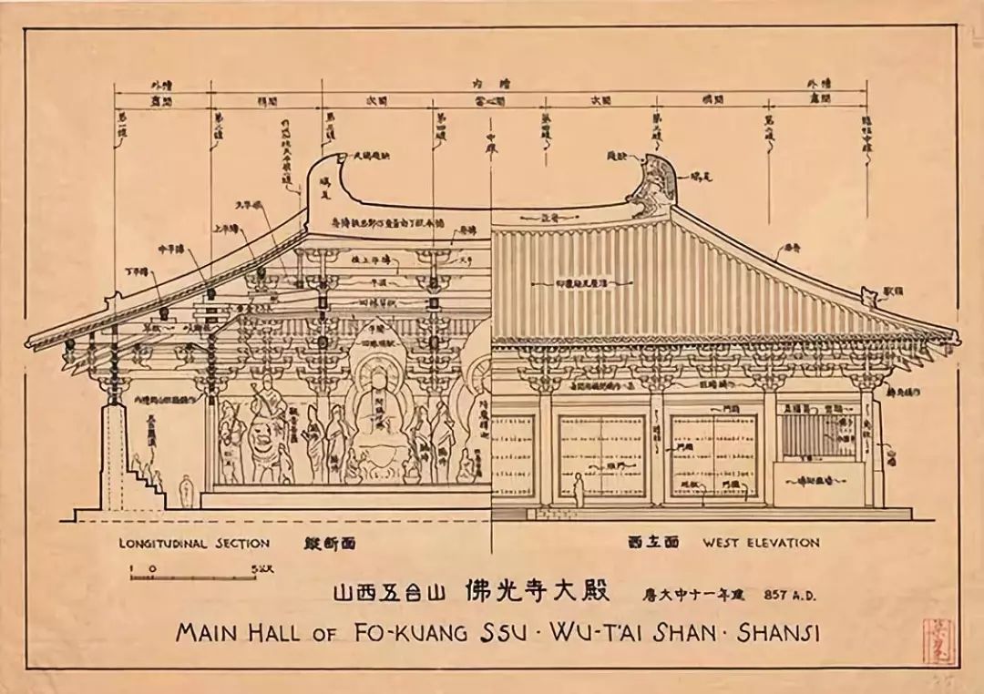 梁思成和他的古建筑手稿