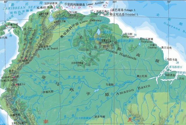 原创南美洲地形特征西部安第斯山脉贯穿南北东部平原高原间隔分布