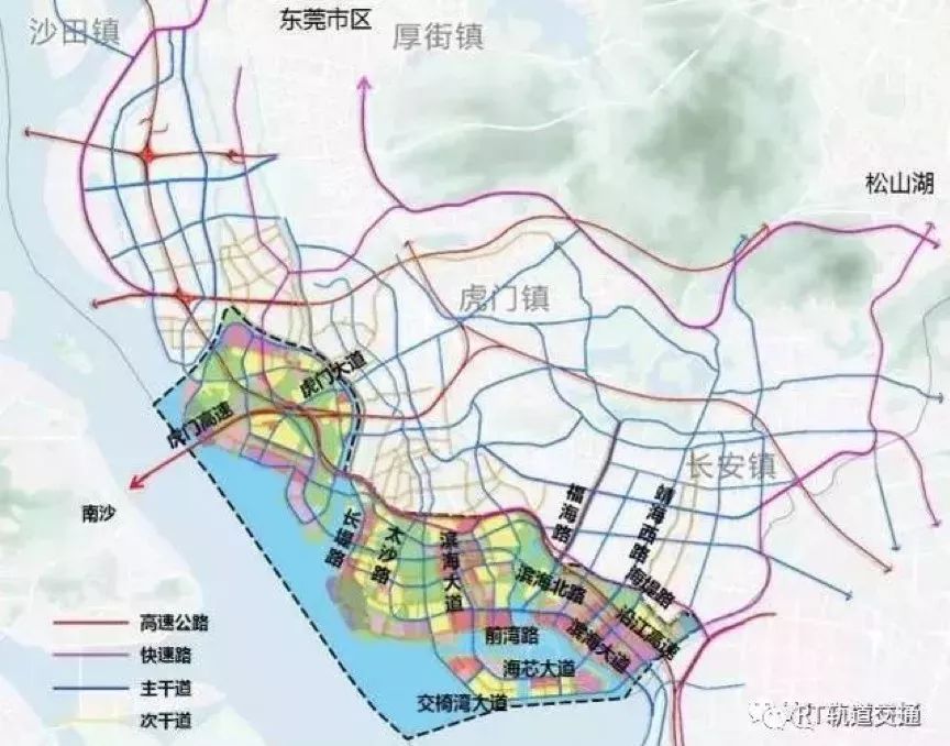 东莞市滨海湾新区路网规划图