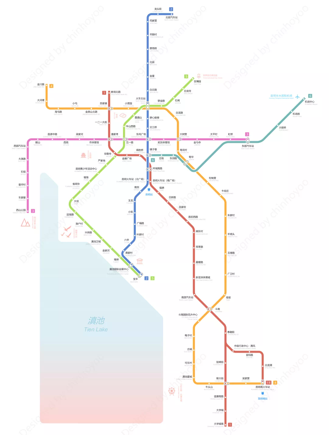 (地铁线路规划来源 《昆明市城市轨道交通近期建设规划(2013-2019)