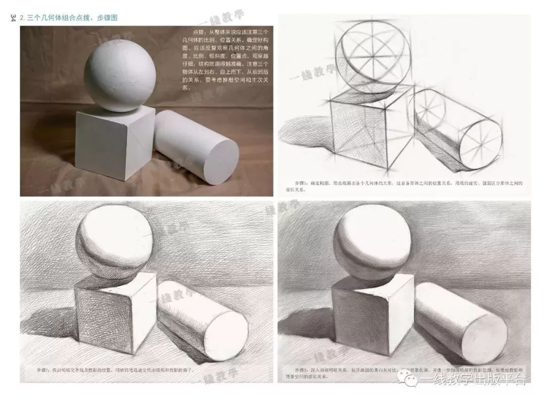 2019素描入门首选///一线教学出品《品格素描几何体3》,从照片到结构