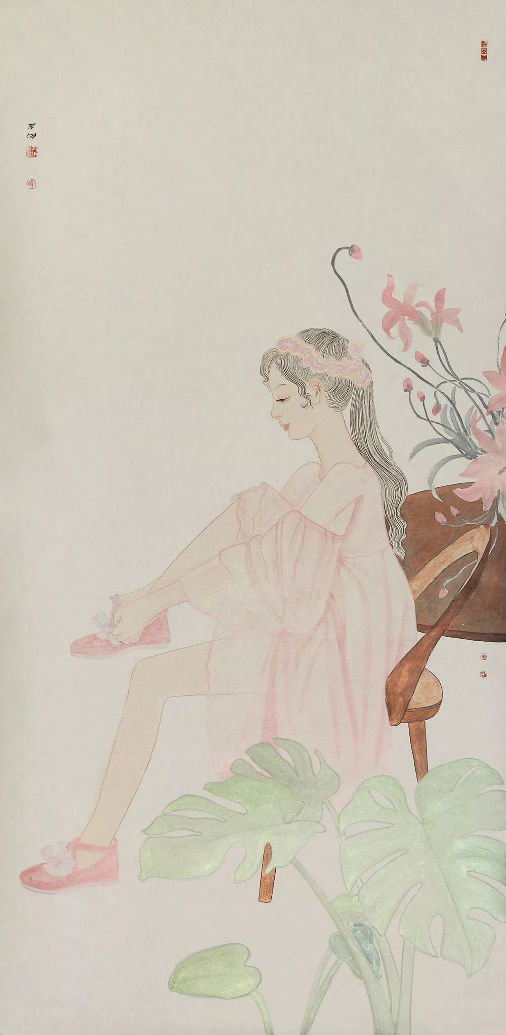 【博宝典藏】尹伊人物画作品赏析 | 意境溢美 格趣高雅