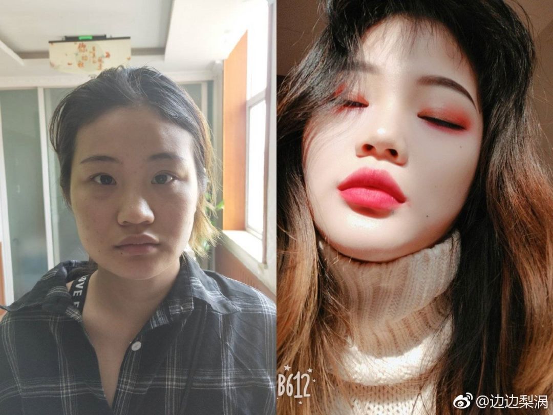 化妆前后对比照片：当她们化完妆的那一刻，惊呆了-搜狐大视野-搜狐新闻