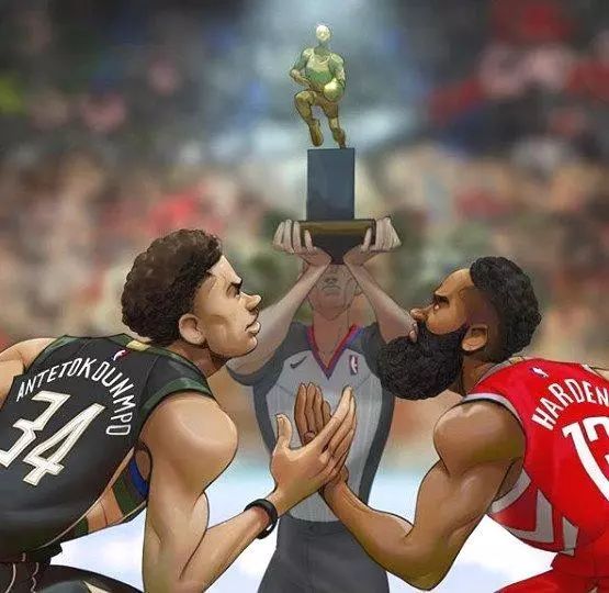 球员更爱哈登,但媒体选择字母哥