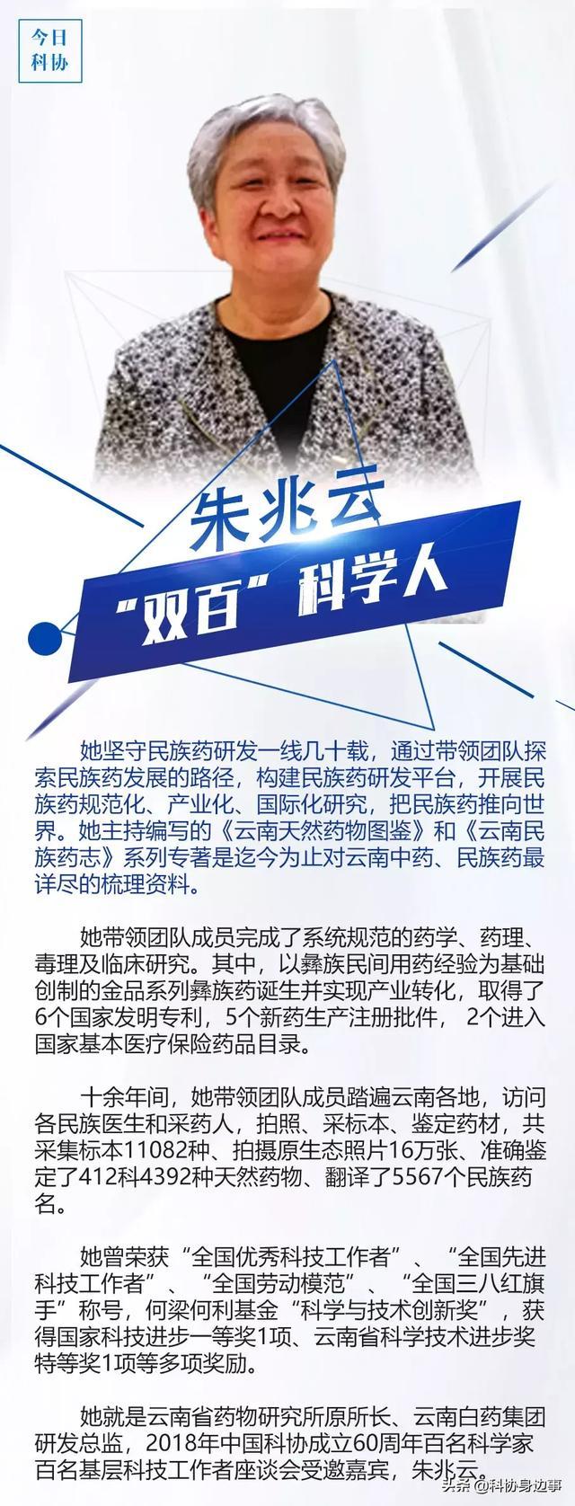 ——朱兆云 朱兆云(中)与同事们交流探讨  资料来源:中国科协网