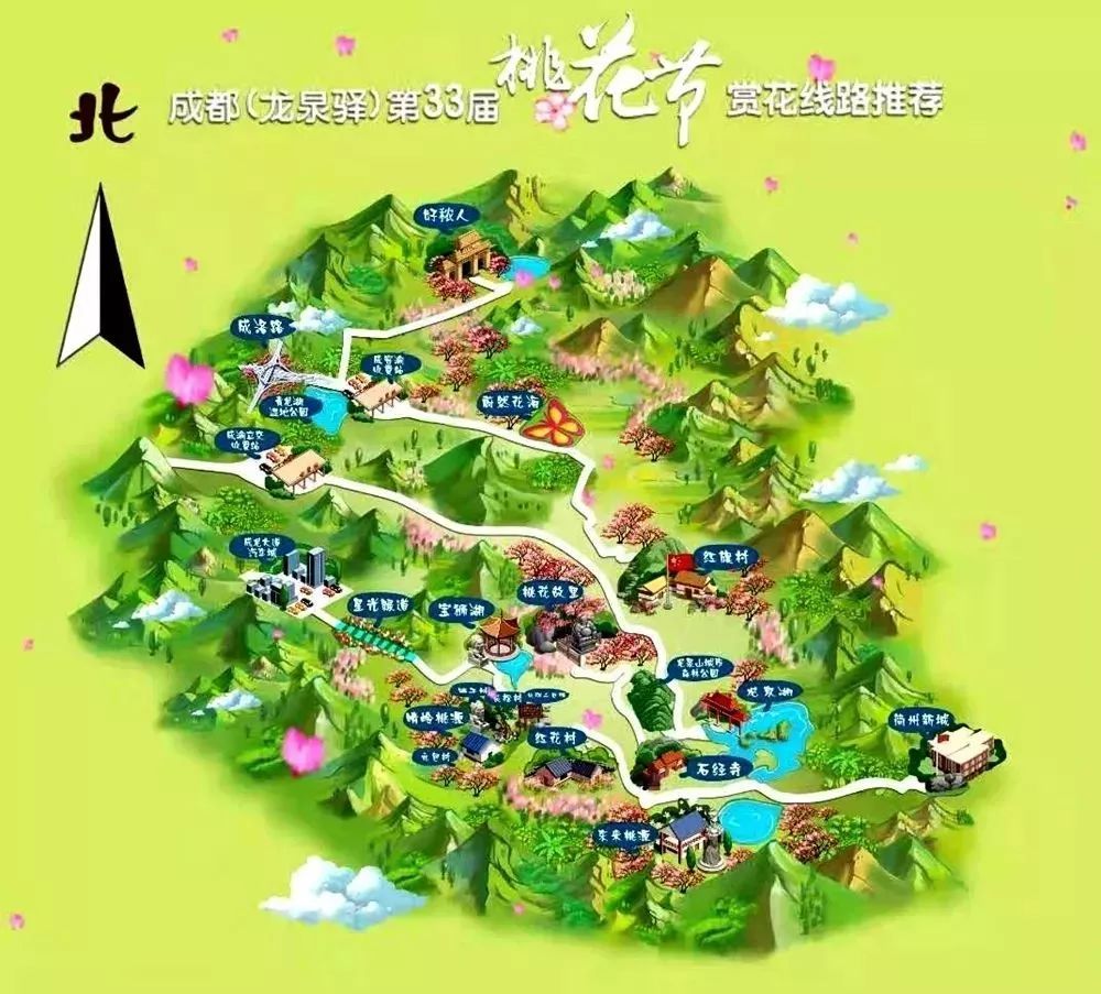 并配以线上导游配音,打造桃花ai导游.
