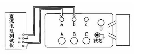 图5直流电阻测试仪测量线电阻接线图图6直流电阻操作接线图2注意事项
