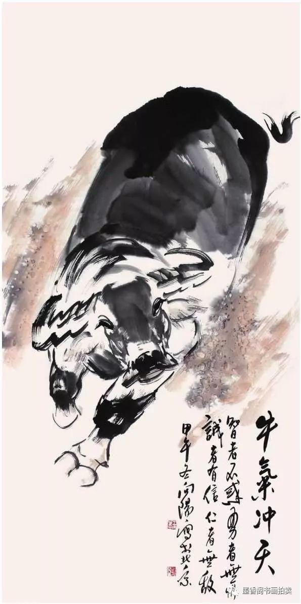 国画技法:牛题材创作的画法,代表中国的艺术和精神!