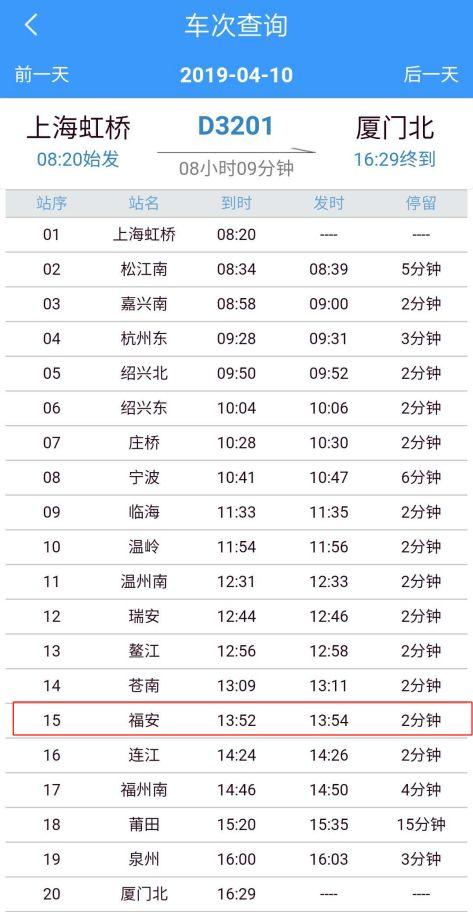 明天起全国实行新列车运行图,霞浦取消d3201增加d3110
