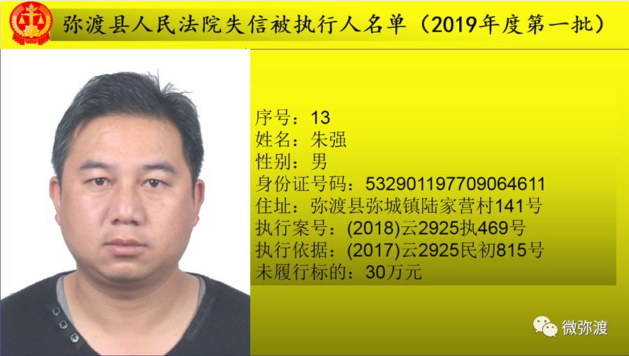 大理27名失信被执行人名单被曝光