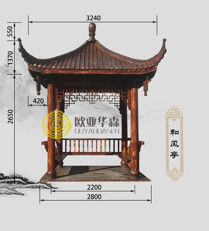 分享防腐木凉亭最新常用款式