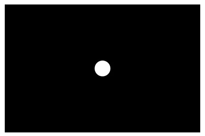 一片黑色中的白色圆球