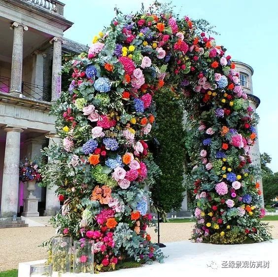 圣缘景观仿真花拱门|春季观花夏秋赏果,为你准备的淡雅俏秀花拱门