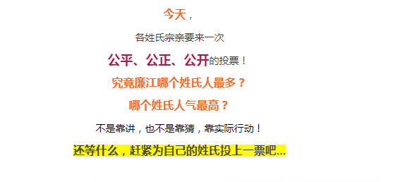 廉江人口多少姓氏排列_中国前300名姓氏人口排行榜,快来看看您的姓氏排第几