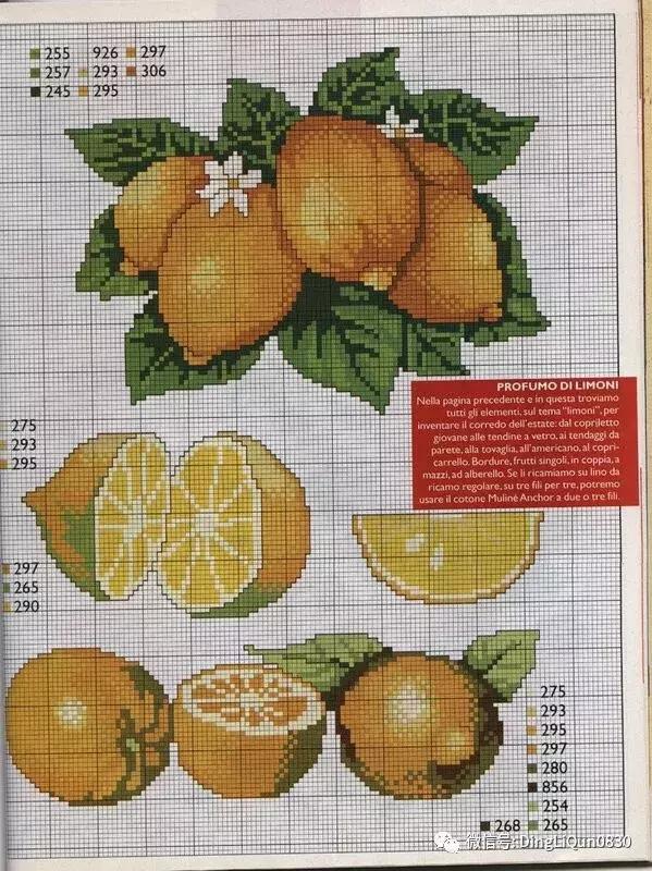 「十字绣图」关于水果蔬菜,昆虫和花朵的美图
