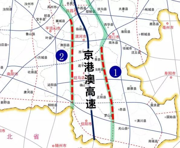 安罗高速经过信阳哪些地方?