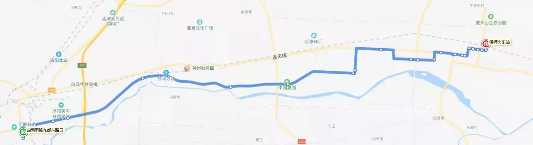 收藏!洛阳市区到各县区城际公交班次线路详情,配有路线图!