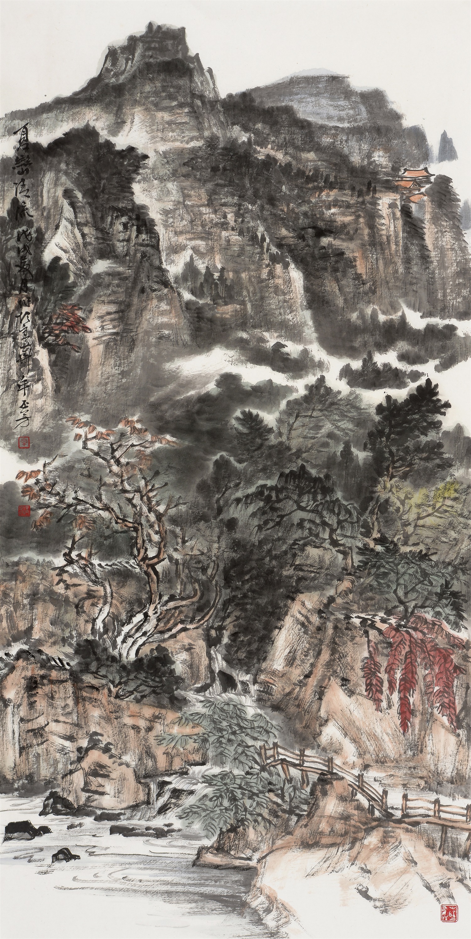 中国画名家—画家牟丕芳 山水画作品欣赏