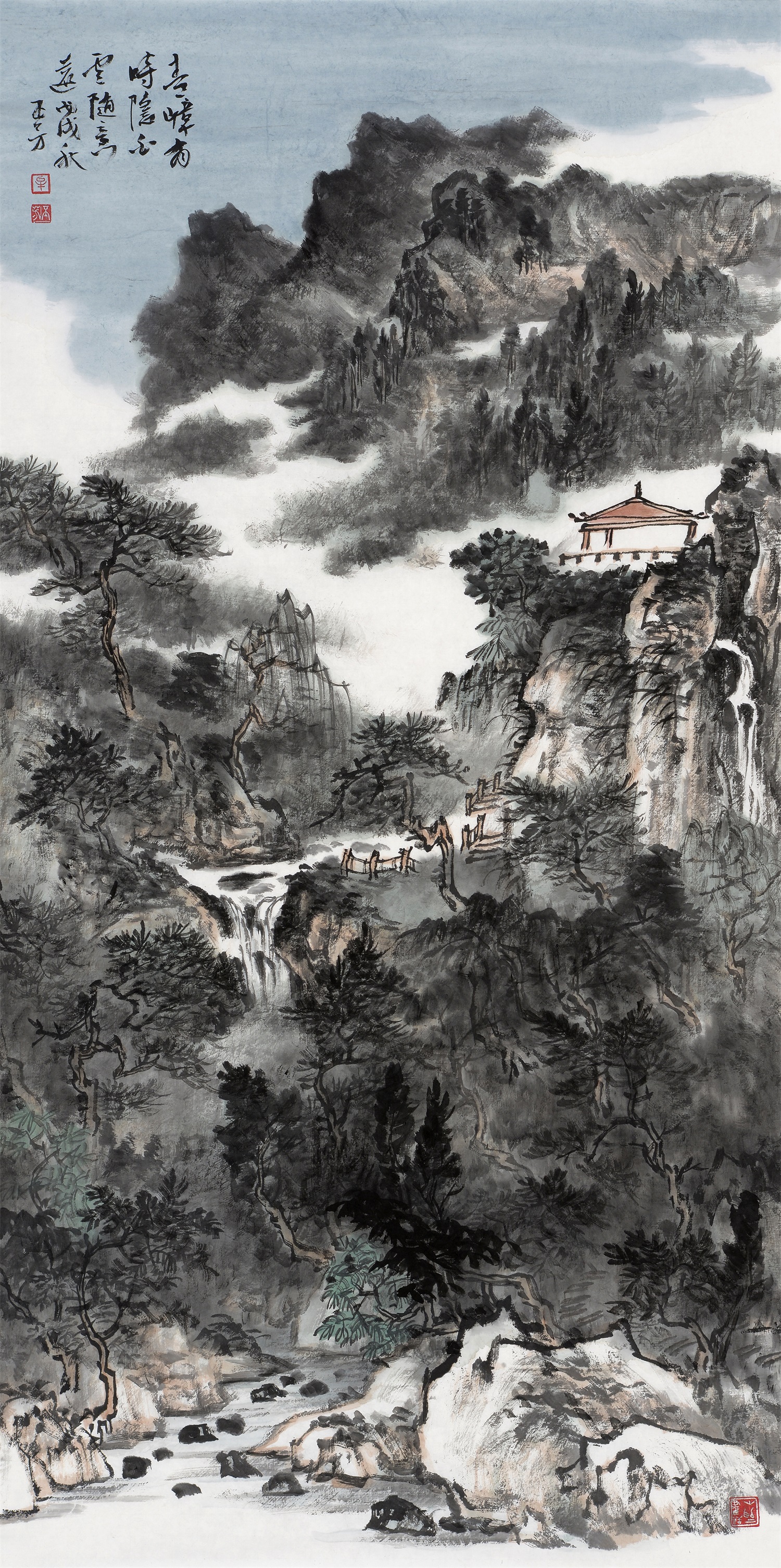 中国画名家画家牟丕芳山水画作品欣赏