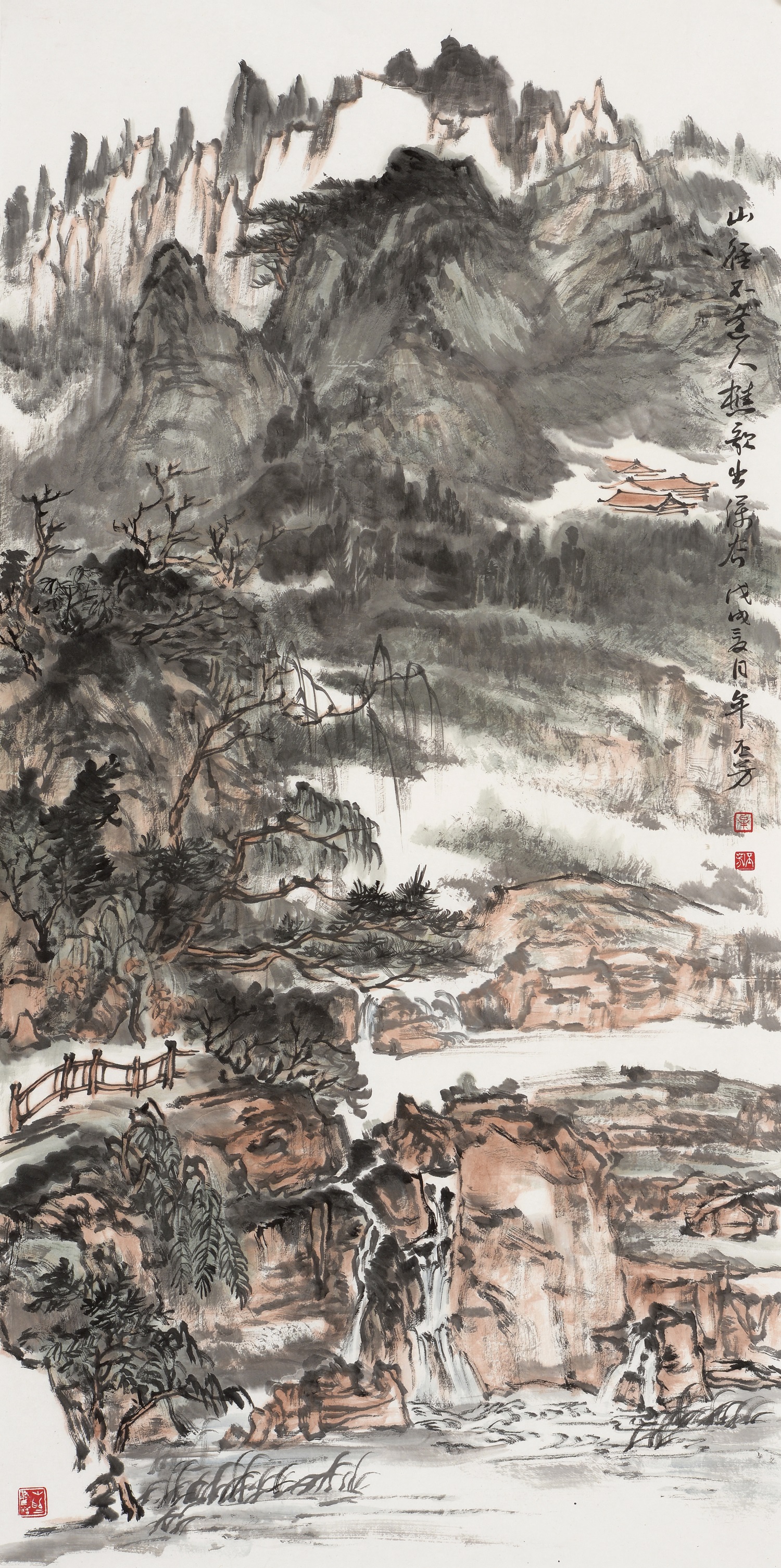 中国画名家—画家牟丕芳 山水画作品欣赏