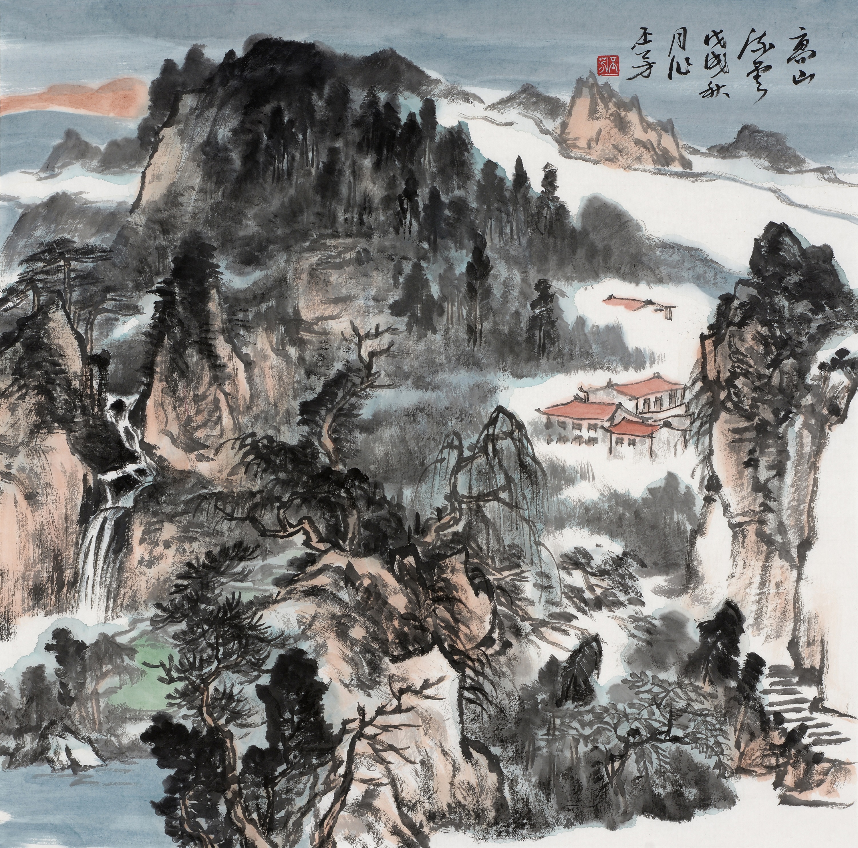 中国画名家画家牟丕芳山水画作品欣赏