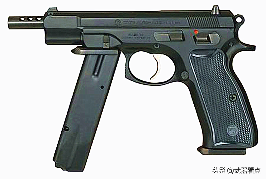 1/ 12 捷克cz 75冲锋手枪:cz75冲锋手枪比较罕见,是为执法机构和军队