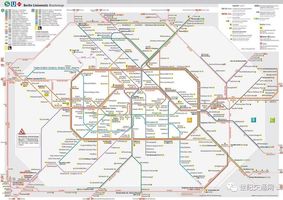 柏林地铁运营线路示意图